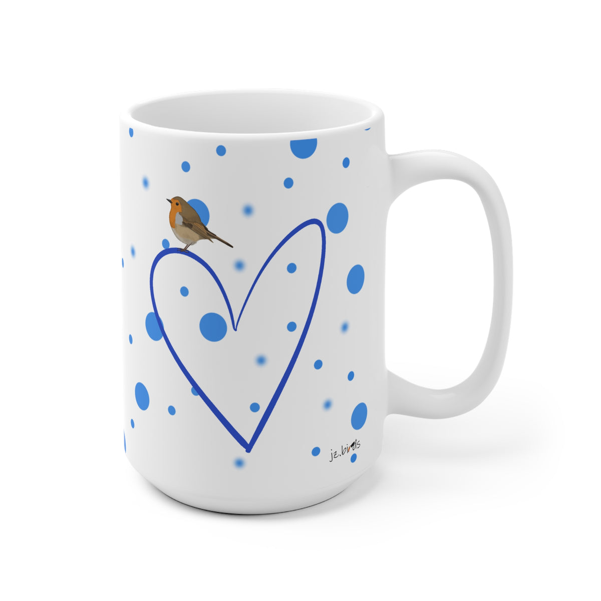 Rotkehlchen Tasse mit 11 oz Hintergrund