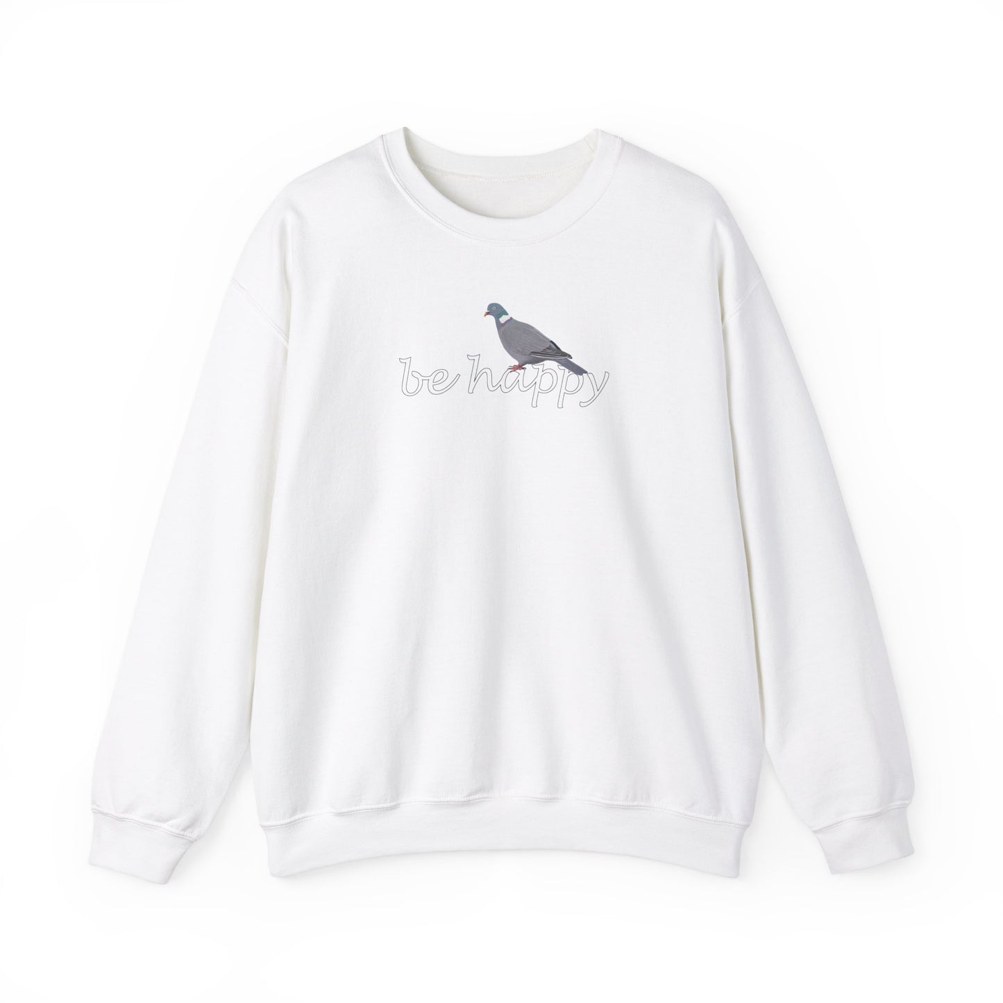 Ringeltaube Be Happy Vogel Sweatshirt für Vogelbeobachter