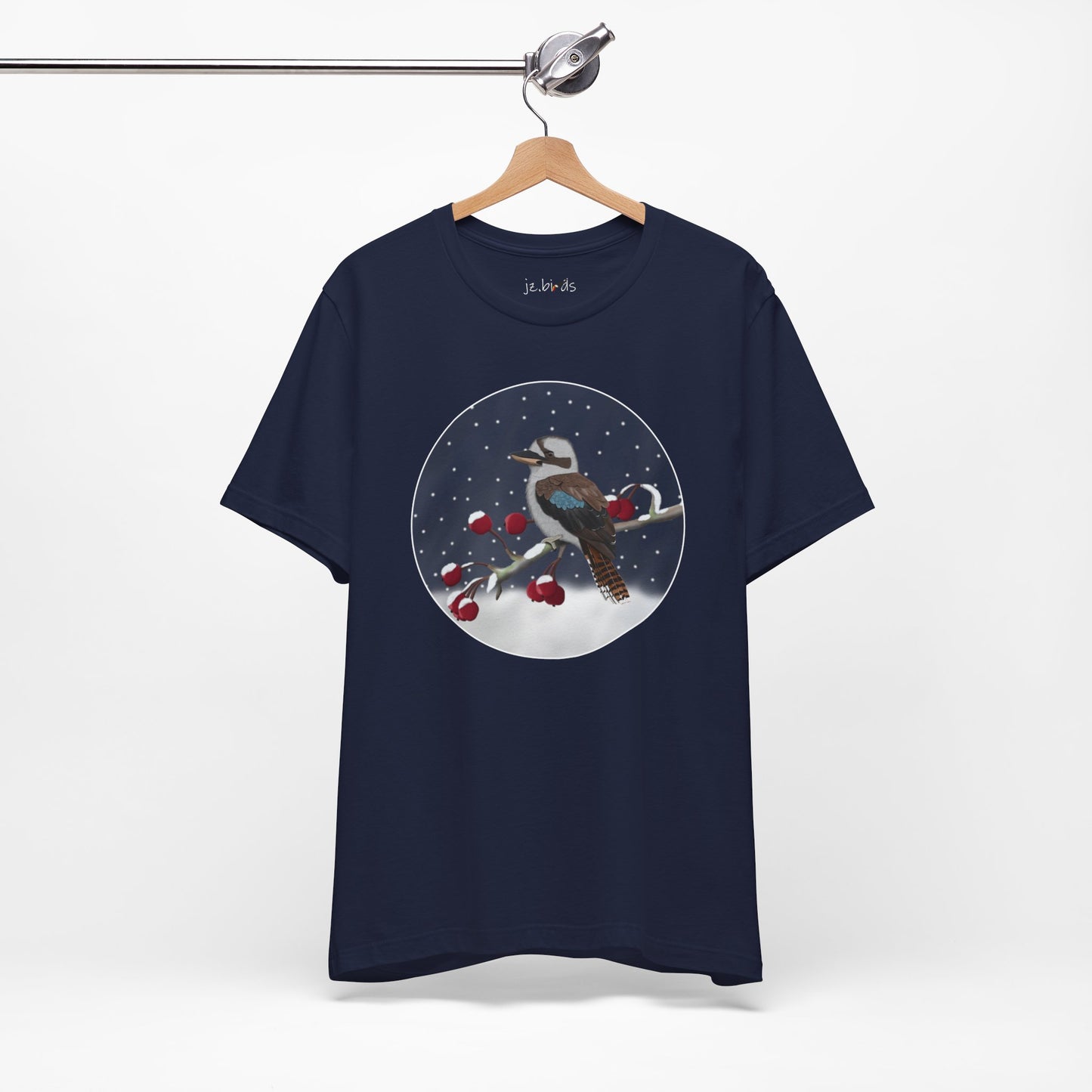 Kookaburra on a Winter Branch Birdwatcher Christmas Bird T-Shirt