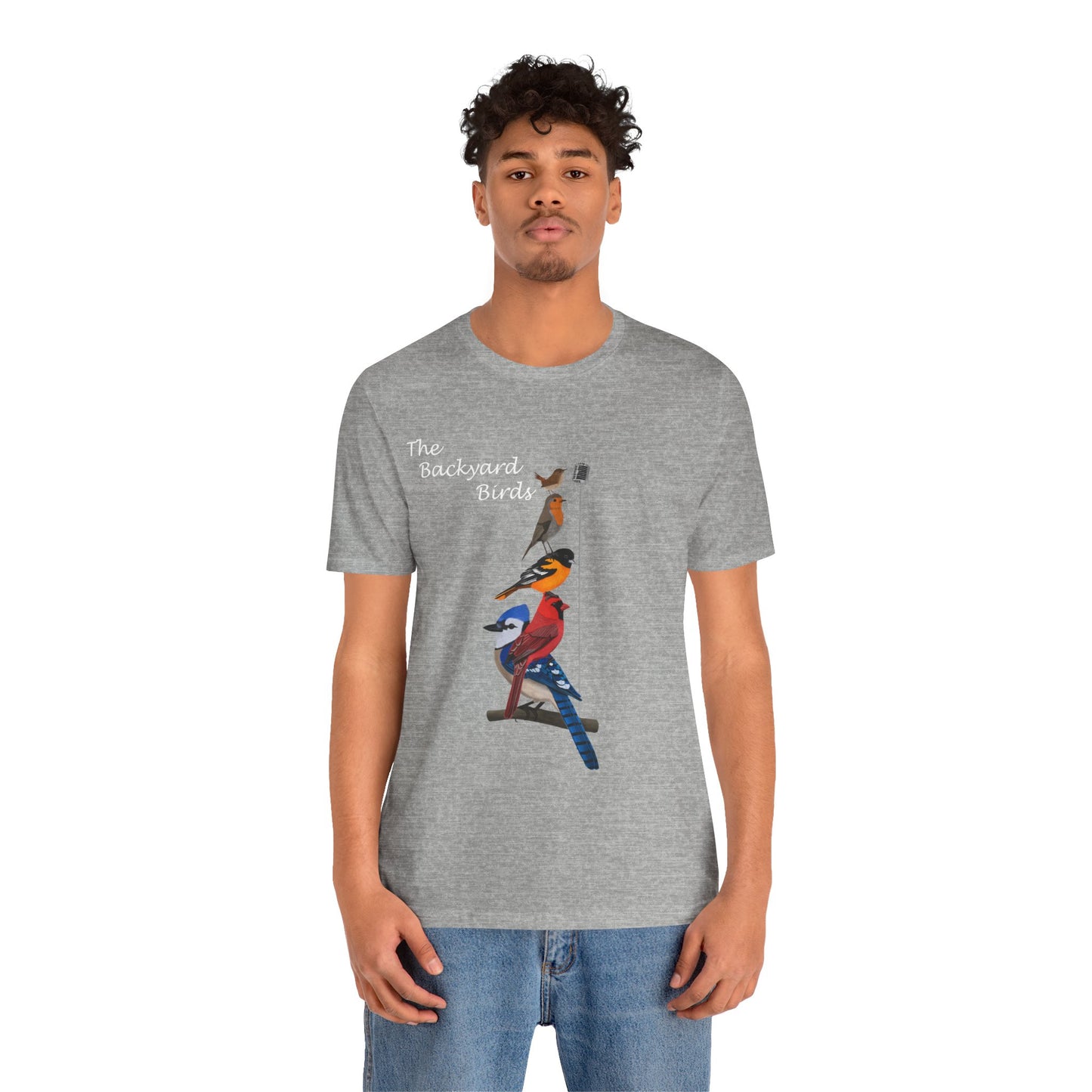 The Backyard Birds Blue Jay Cardinal Robin Birding & Birdwatching T-Shirt