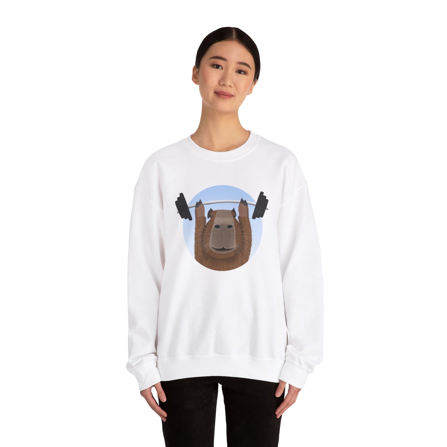 Capybara Weight Lifting Gym Workout Sweatshirt