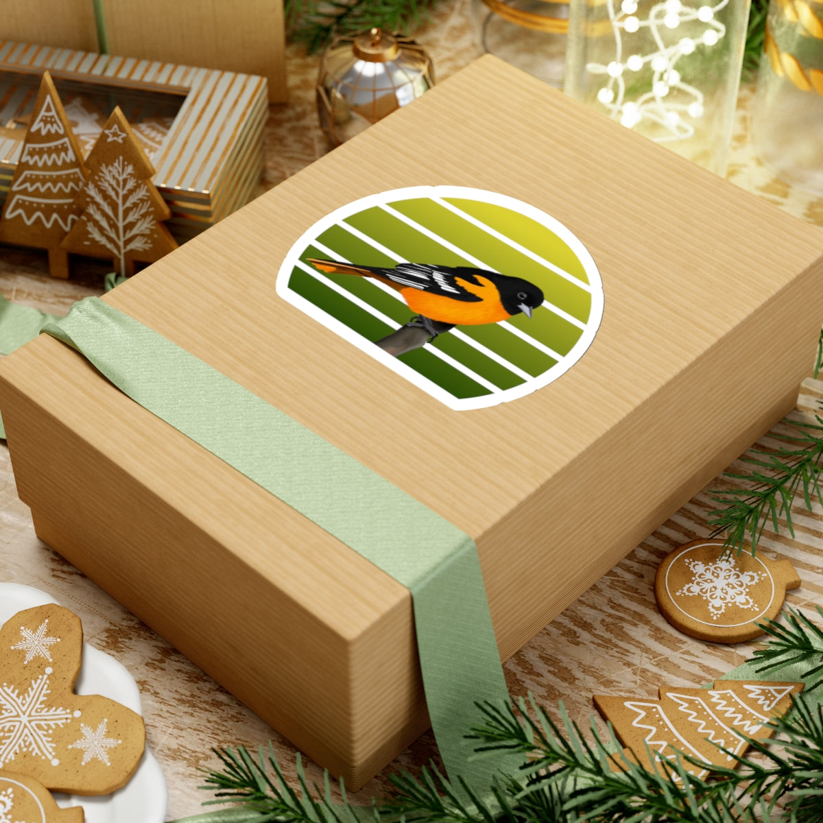Baltimore Oriole Paper products on Home & Living background