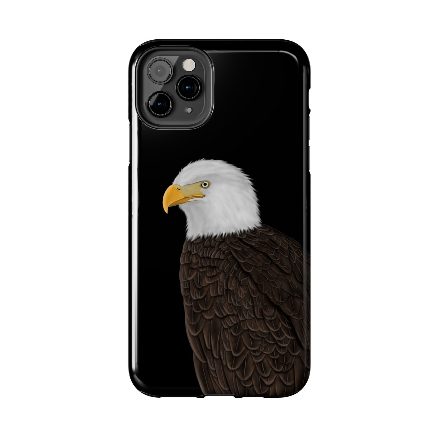 Bald Eagle Bird Art Tough Phone Case Black