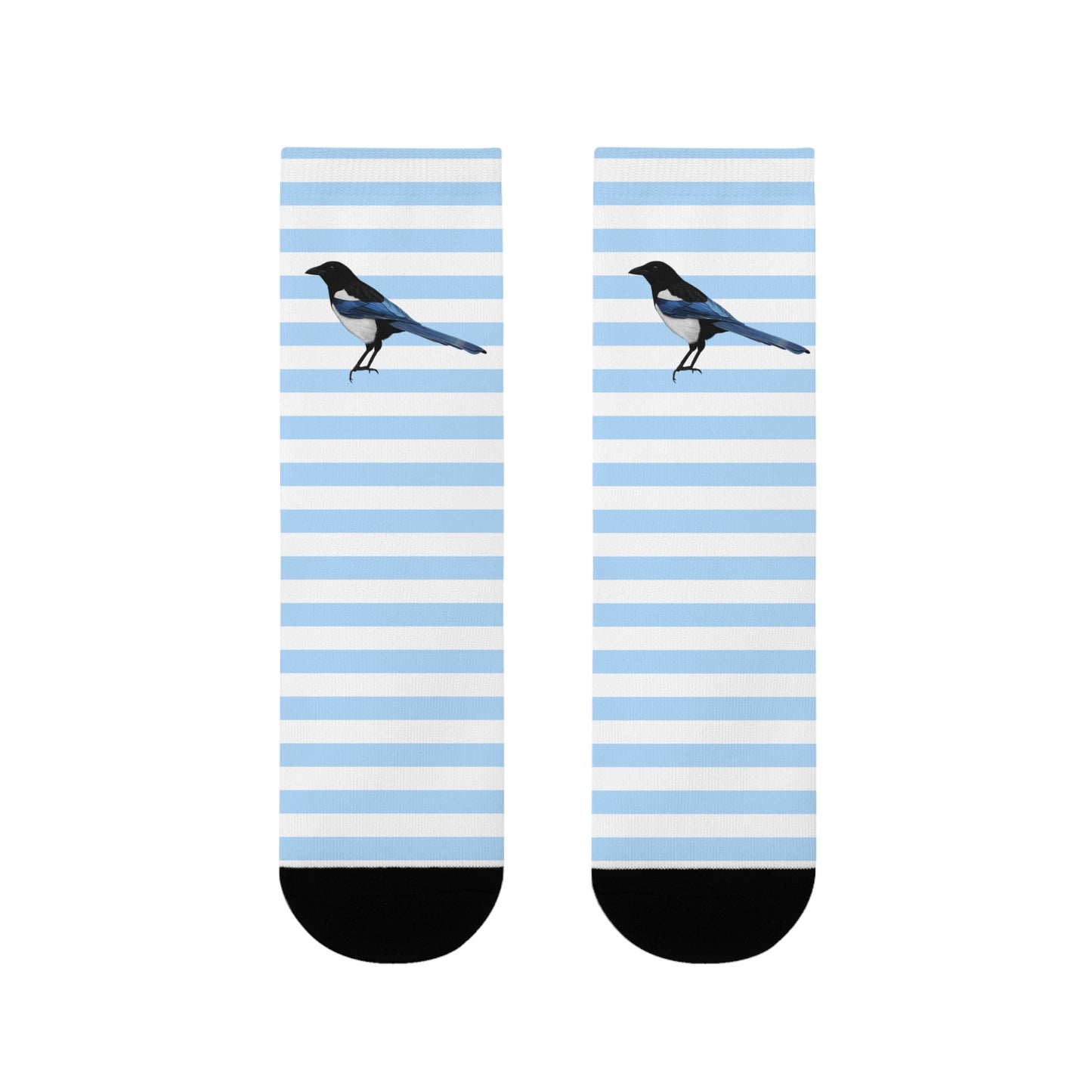 Elster Vogel Socken mit Blau Weißen Streifen für Vogelfreunde & Vogelbeobachter