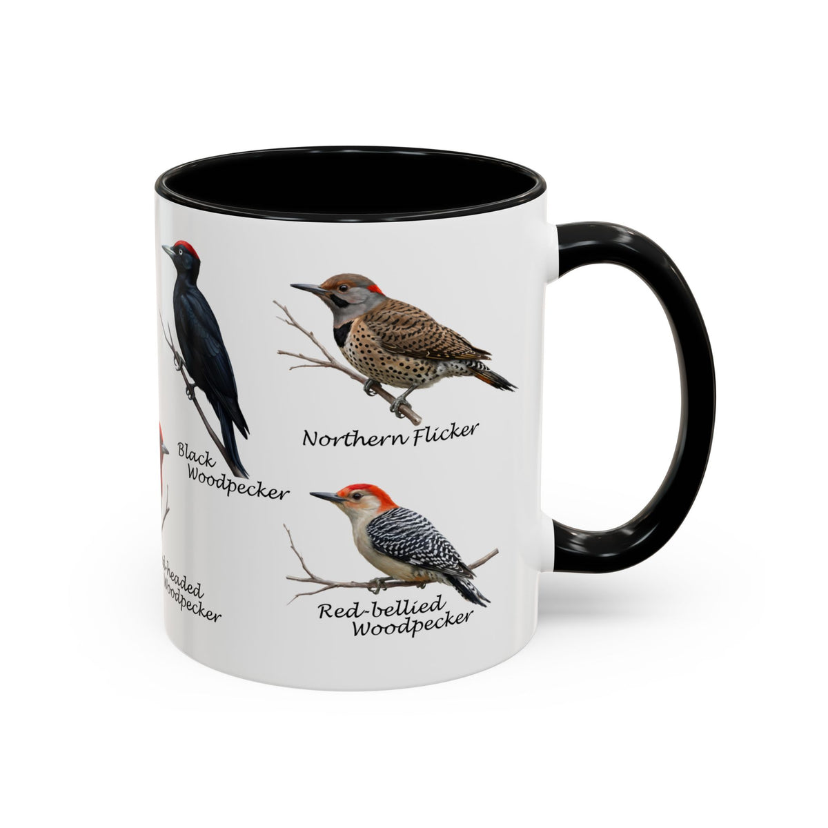 Woodpecker Mug in Black