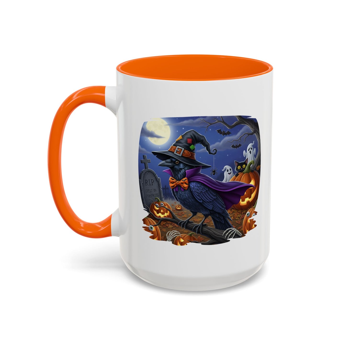 Raven Crow Halloween Bird Mug - Perfect Bird Lover Gift for Spooky Season