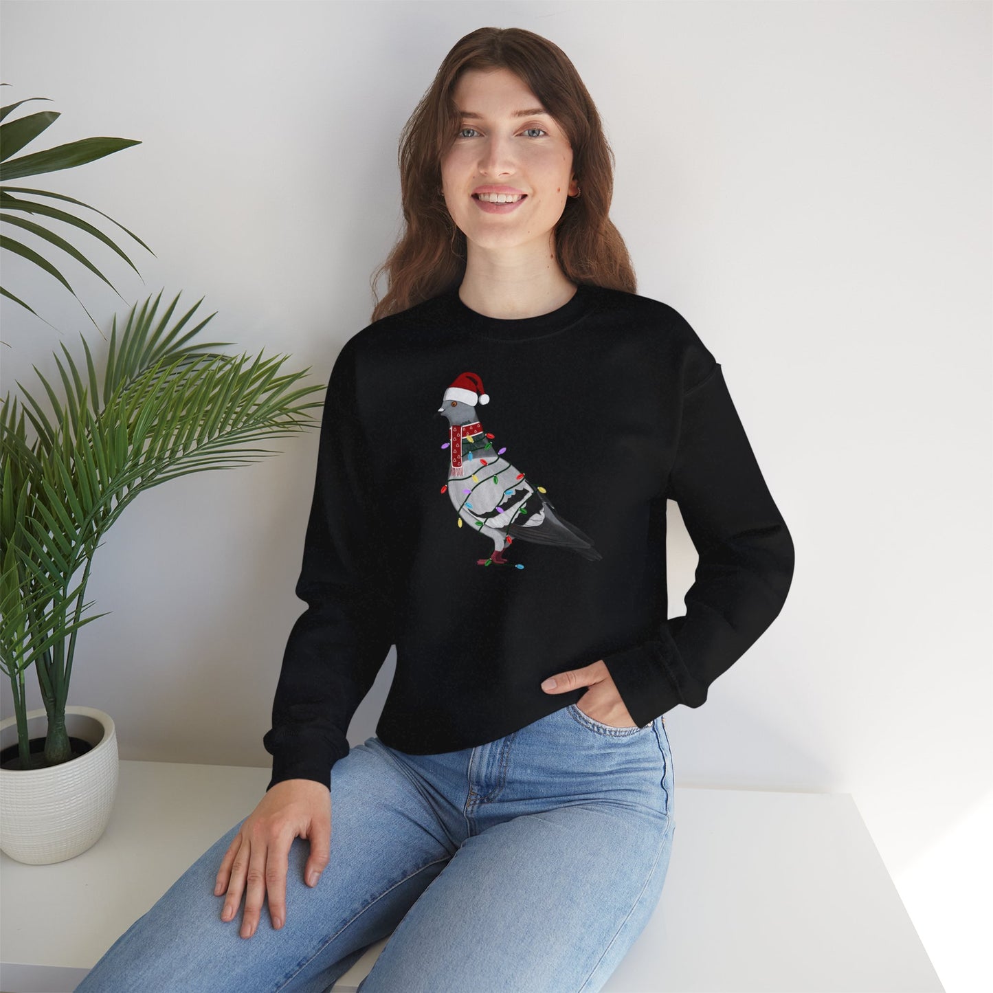 Taube Weihnachts-Sweatshirt | Unisex Vogel Sweater für Vogelfreunde & Vogelbeobachter