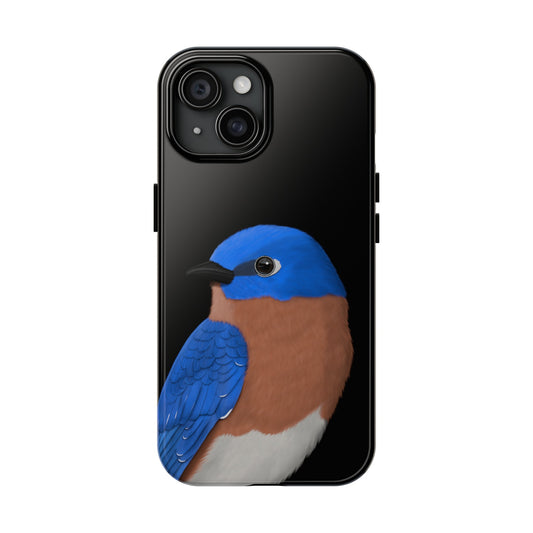 Bluebird Bird Art Tough Phone Case Black