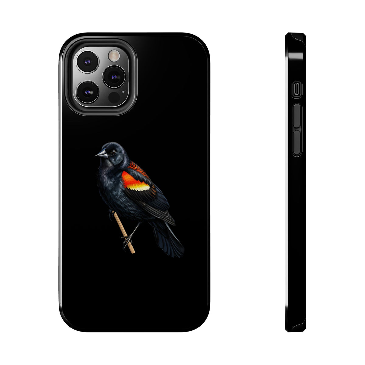 Red Winged Blackbird Dual-Layer iPhone Case with Bird Art – The Perfect Gift for Ornithologists & Lovers Phone –