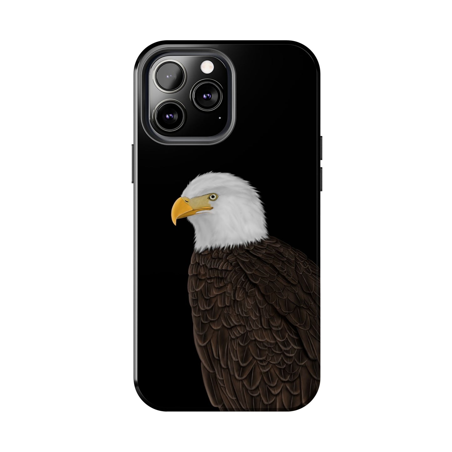 Bald Eagle Bird Art Tough Phone Case Black