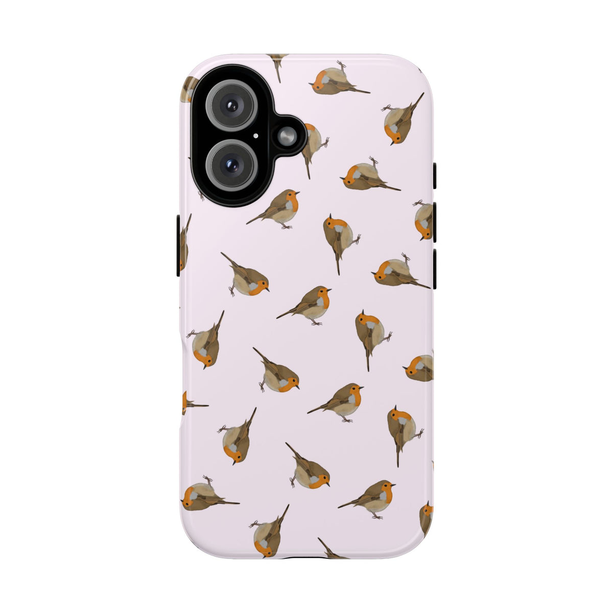Rotkehlchen Handyhülle in Rosa | Vogel-Motiv für iPhone & Google Pixel