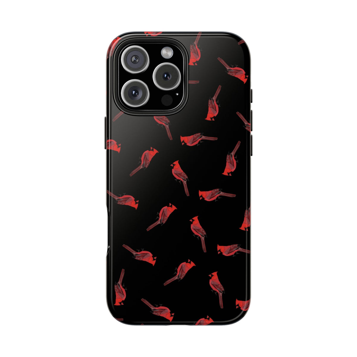 Cardinal iPhone Case Black – Premium Tough Phone Cover for Bird Lovers