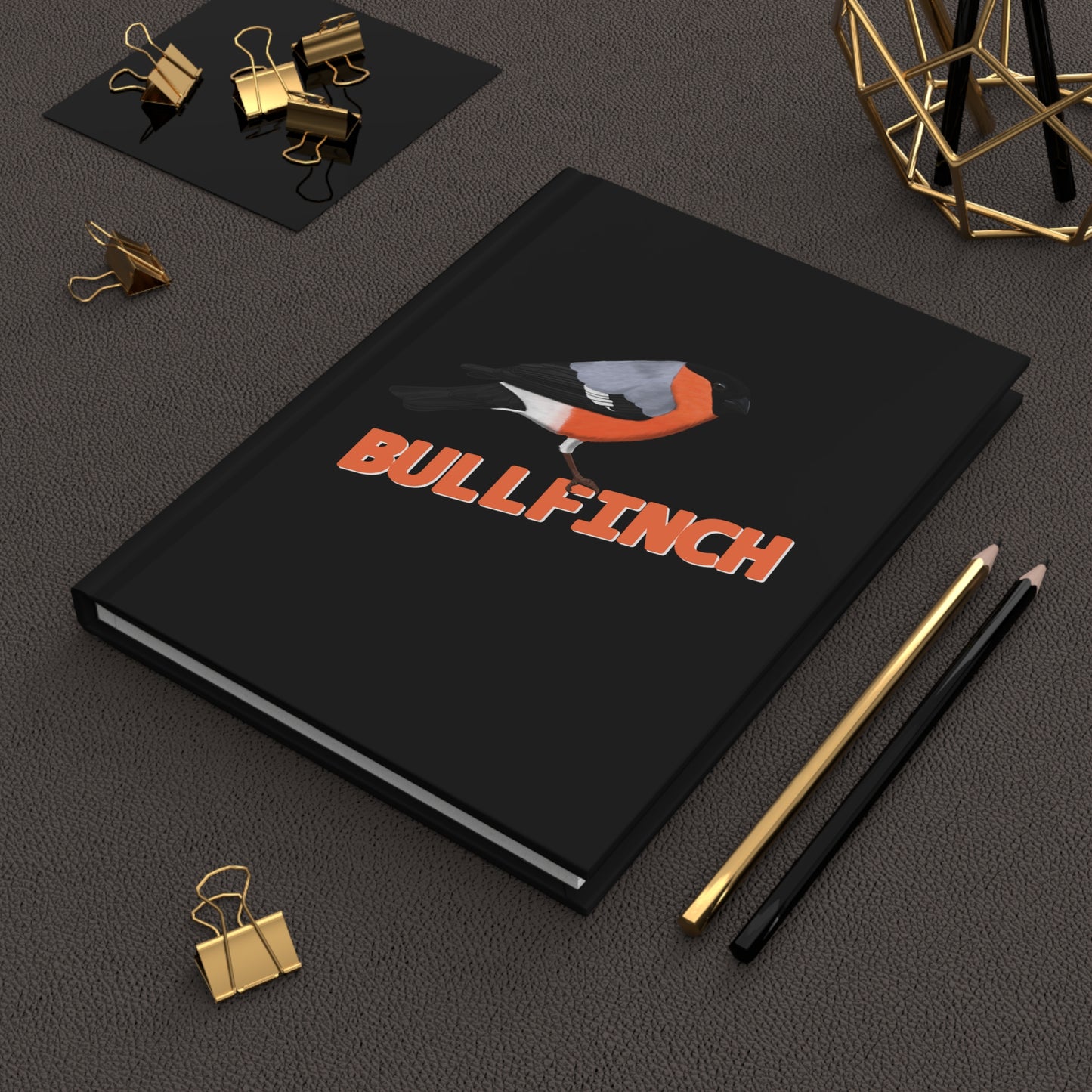 Bullfinch Bird Hardcover Journal 150 Pages A5 for Bird Lovers & Bird Watchers