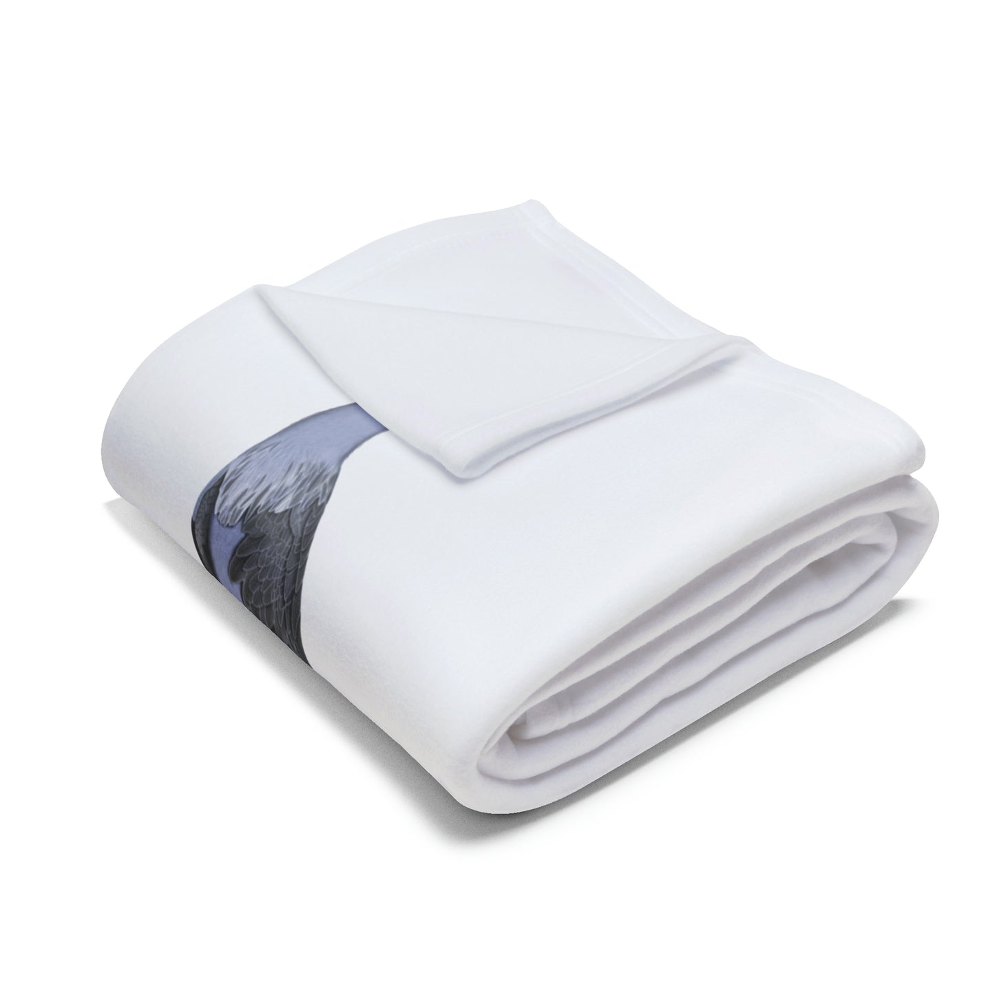 Shoebill Bird Arctic Fleece Blanket White