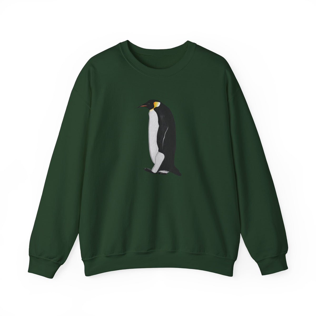 Emperor Penguin Bird Watcher Biologist Crewneck Sweatshirt in Black