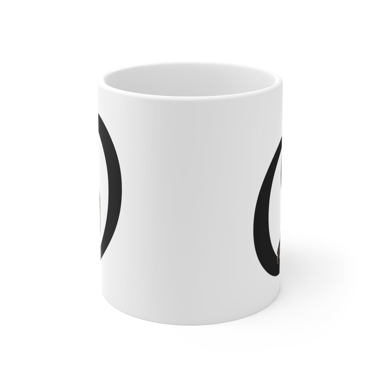 Owl Letter O Bird Ceramic Mug 11oz White