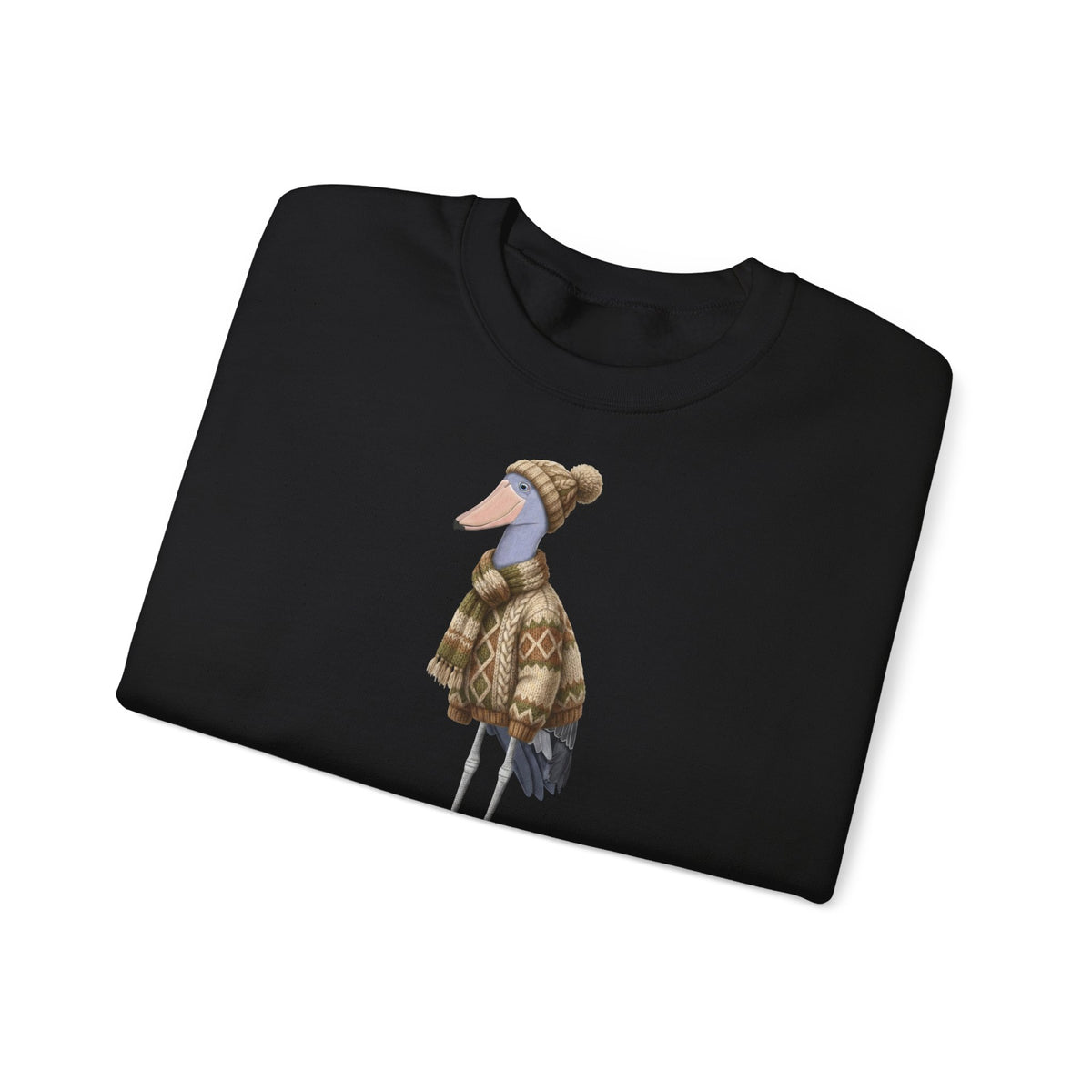 Schuhschnabel in Strick Weihnachts-Sweatshirt | Unisex Vogel Sweater für Vogelfreunde & Vogelbeobachter