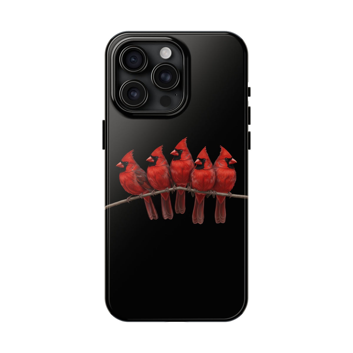 Cardinal Dual-Layer iPhone Case with Bird Art – The Perfect Gift for Ornithologists & Bird Lovers