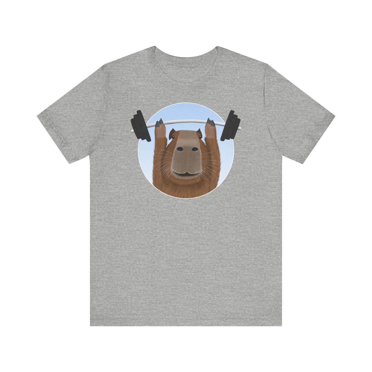 Capybara mit Hantel Gym Workout T-Shirt