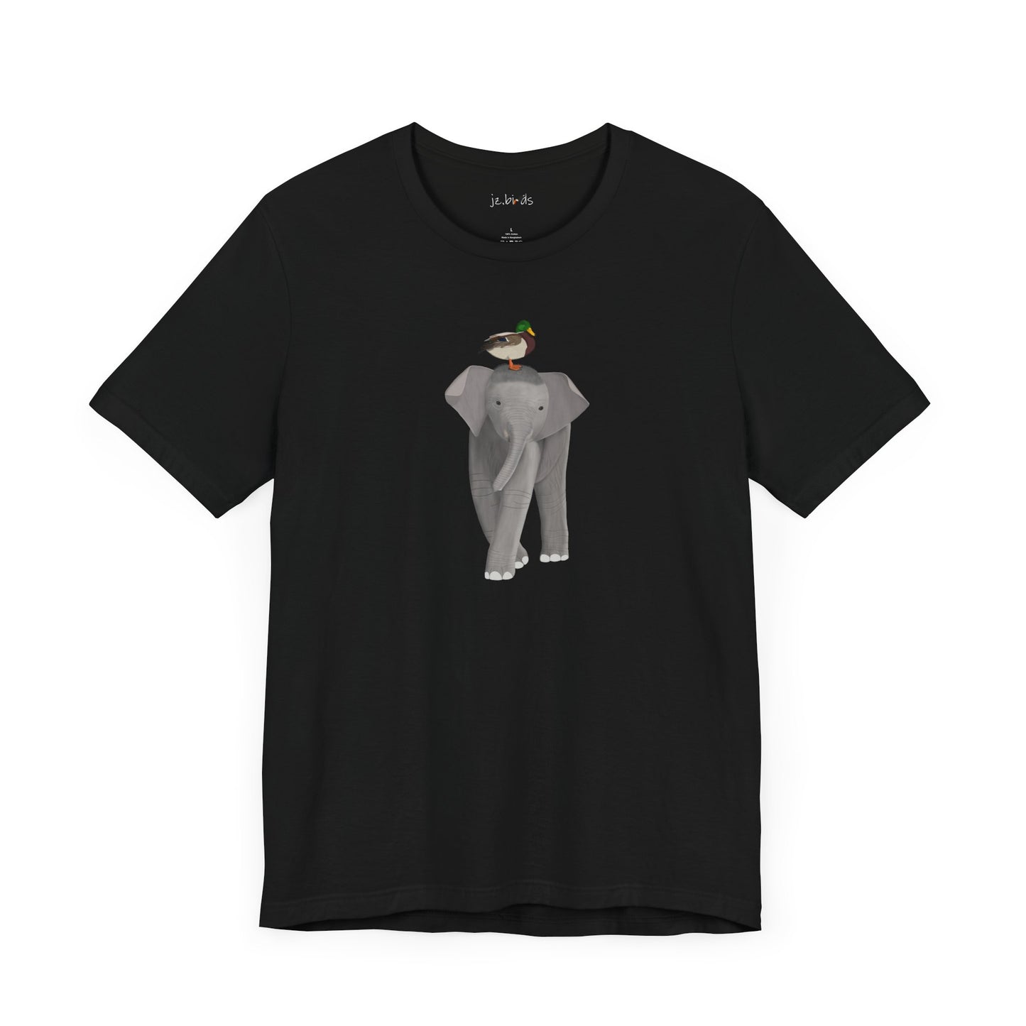 Elephant with Mallard Duck Birds Birding & Birdwatching T-Shirt
