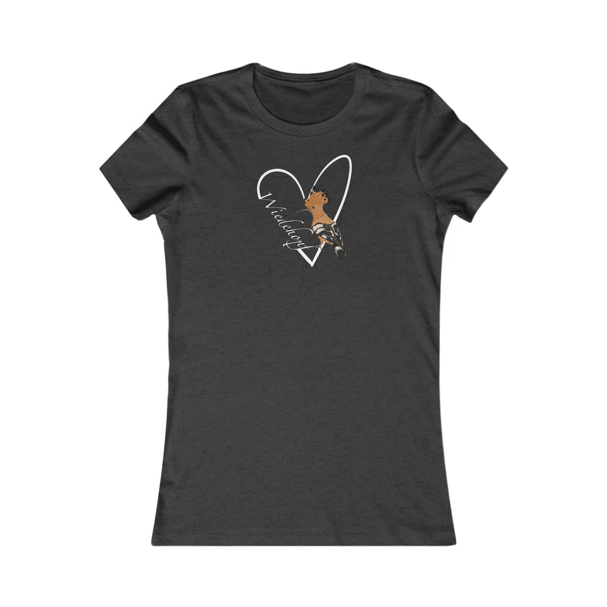 Wiedehopf mit Herz Frauen T-Shirt in Black