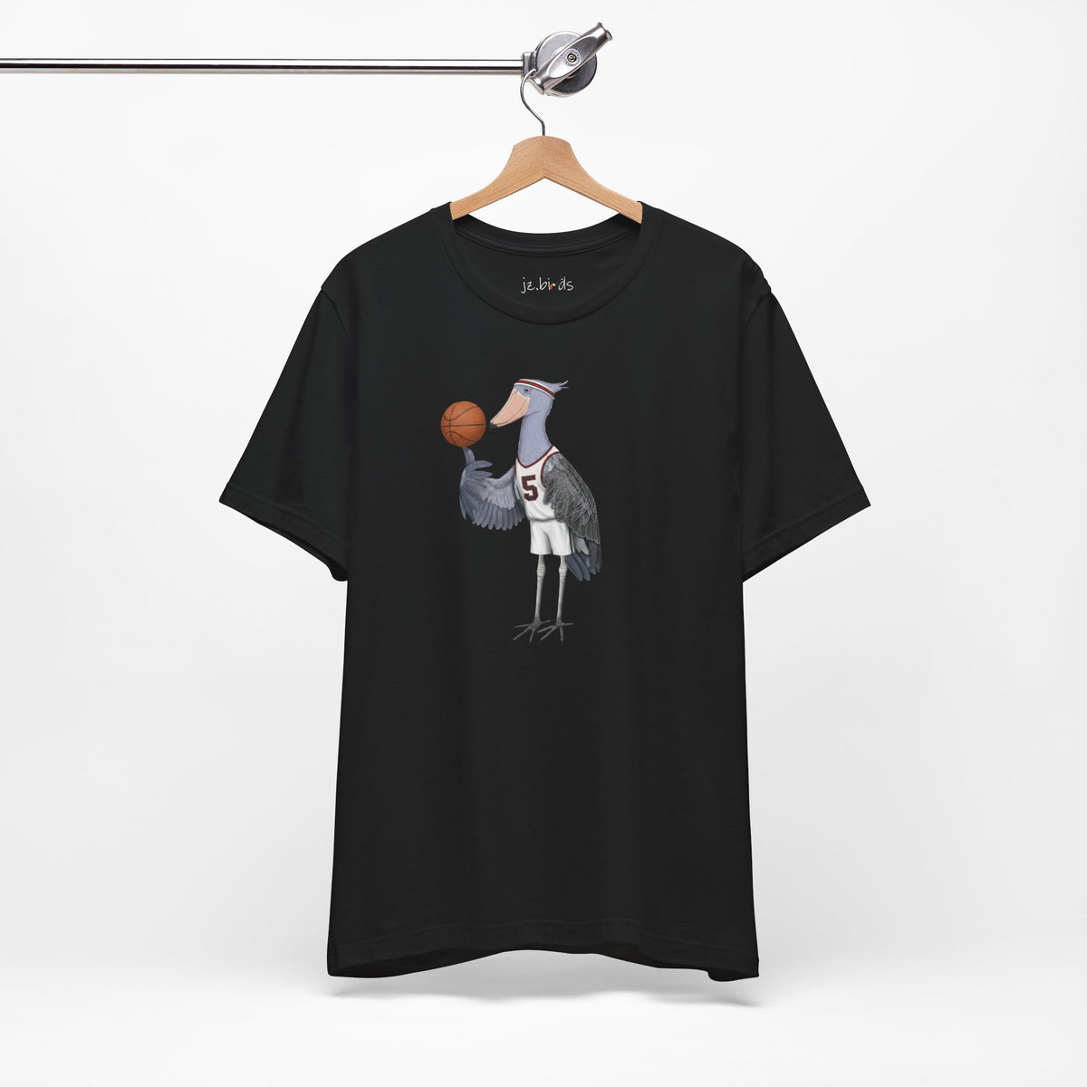 ハシビロコウの面白いバスケットボール鳥Tシャツ - ユニークなバスケットボールファンへのギフト - 選手とファンのための柔らかいユニセックスTシャツ