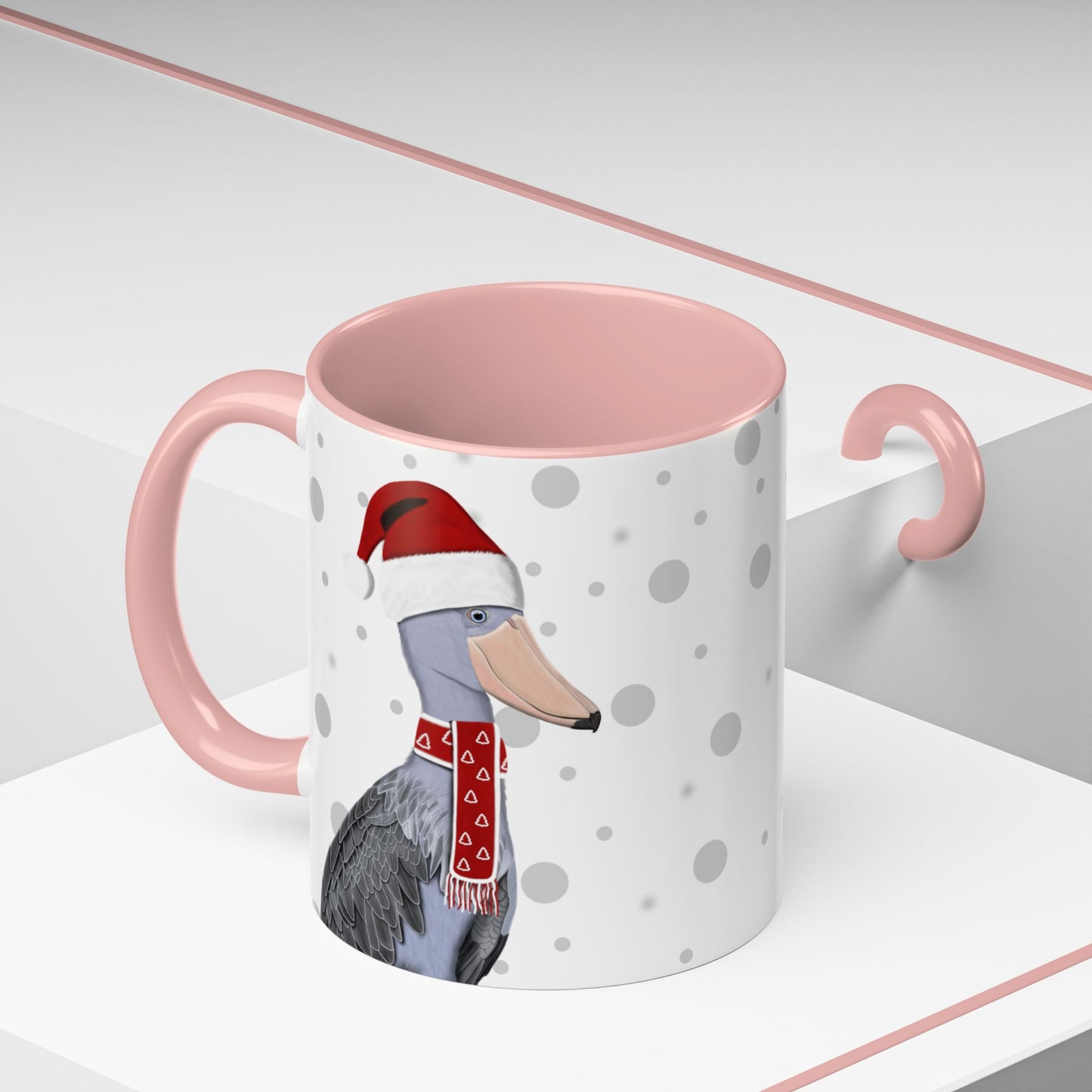 ハシビロコウのクリスマスバードコーヒーマグ
