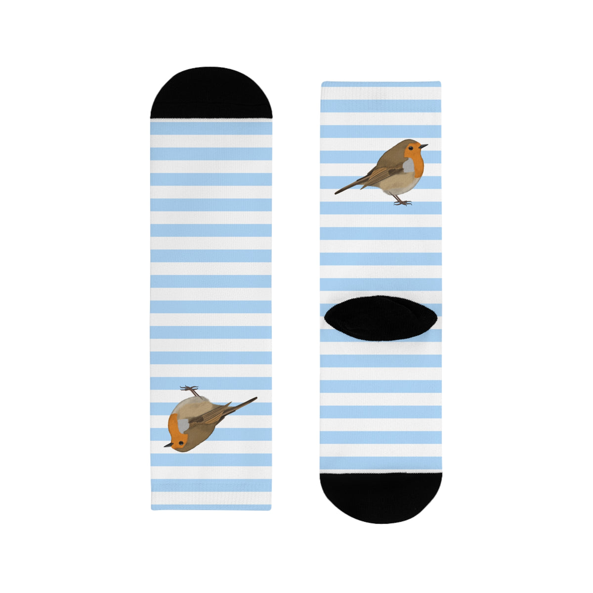 Rotkehlchen Socken mit Accessories Hintergrund