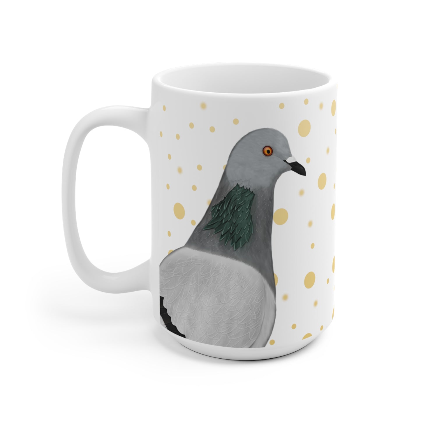Taube mit Goldenen Punkten Vogel Tasse