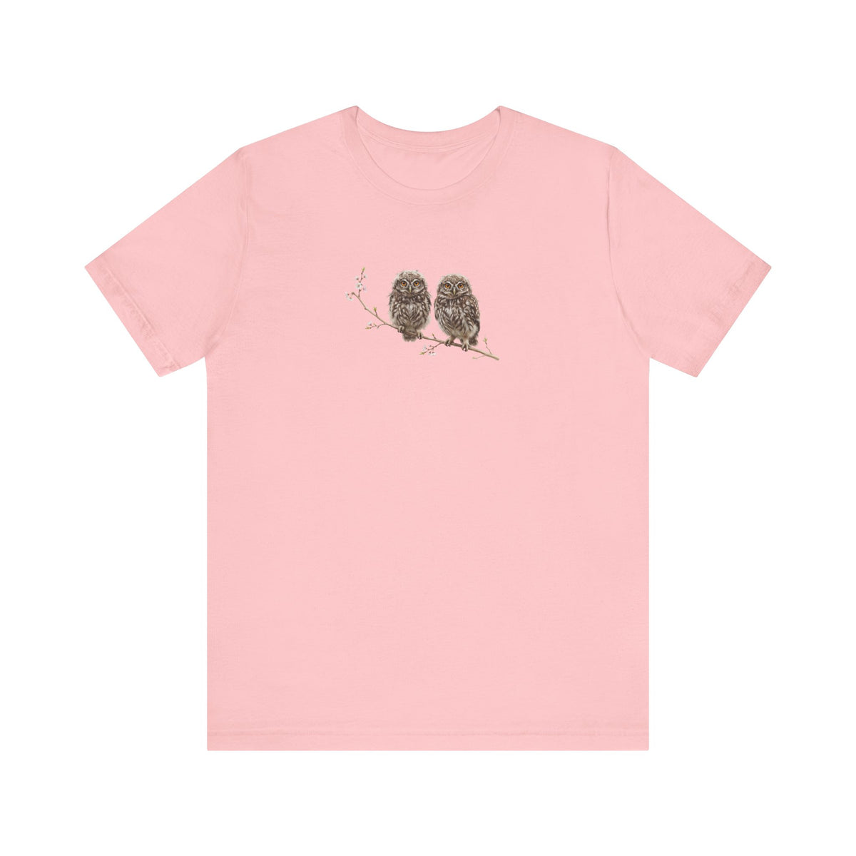 Steinkauz Ästling T-Shirt | Süßes Frühlingsblüten Vogelmotiv für Vogelbeobachter