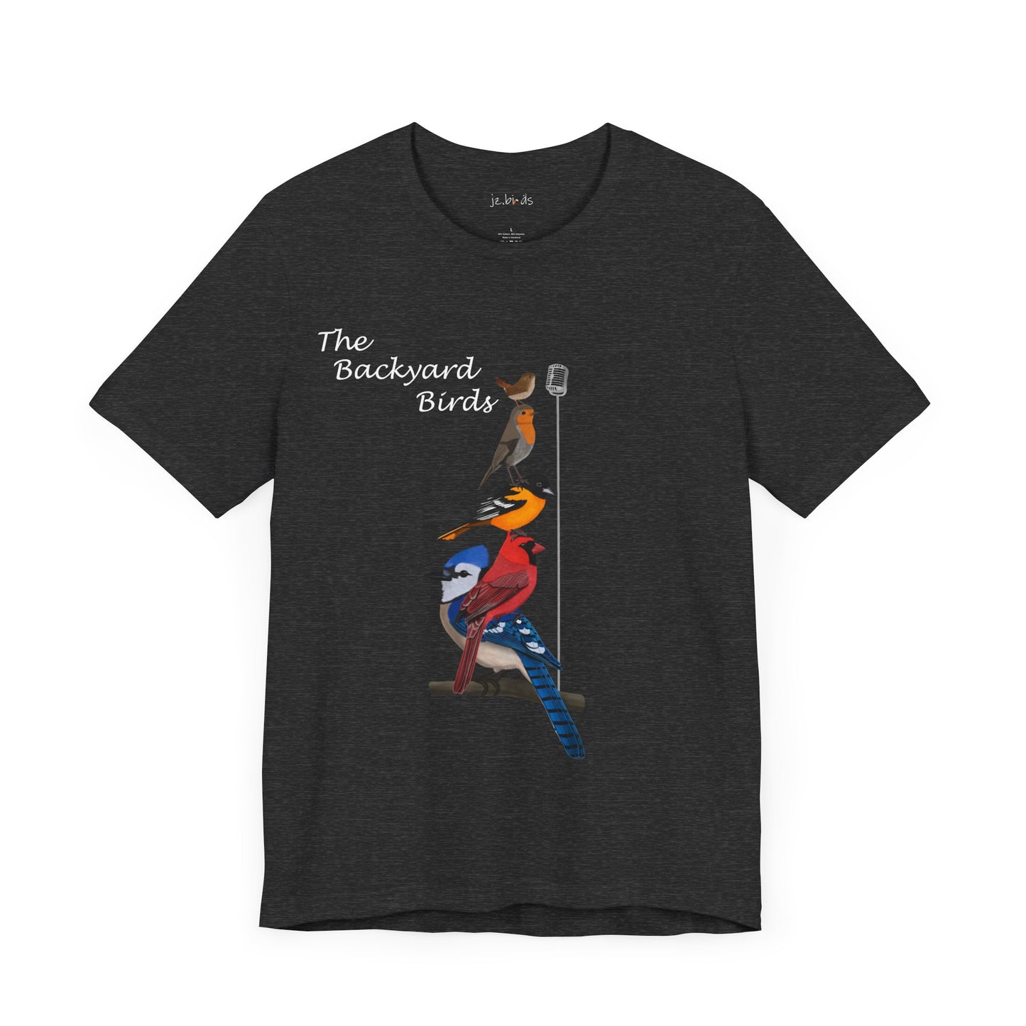The Backyard Birds Blue Jay Cardinal Robin Birding & Birdwatching T-Shirt