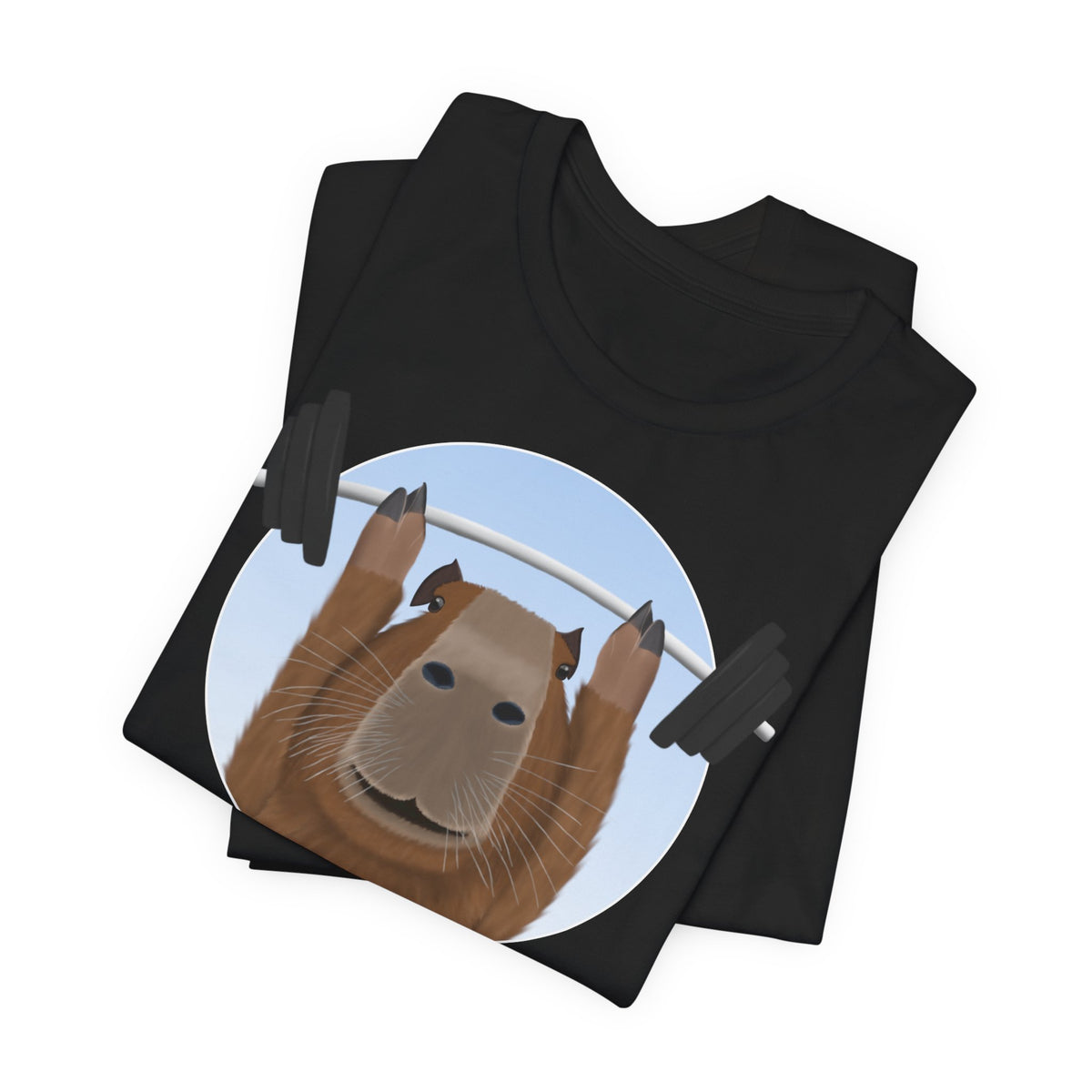 Capybara mit Hantel Gym Workout T-Shirt