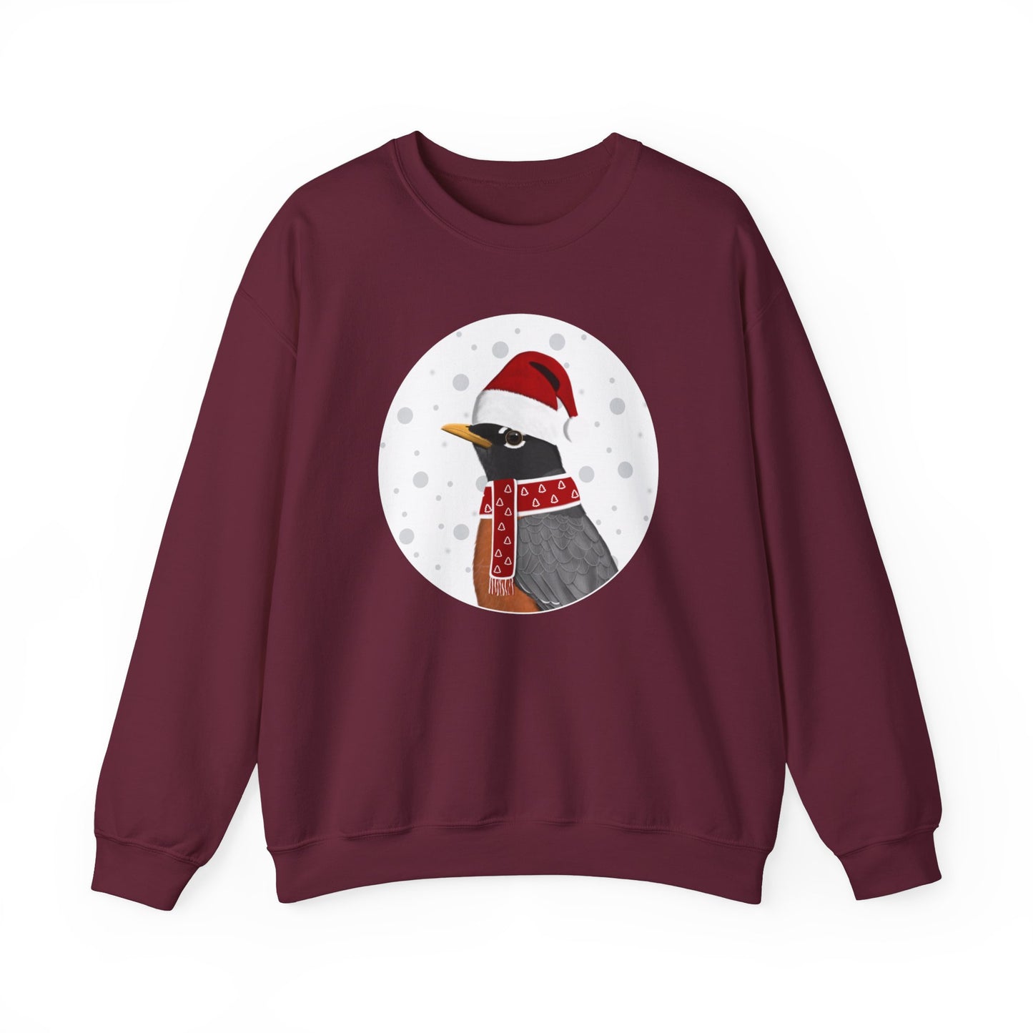 American Robin Santa Claus Christmas Birdwatcher Biologist Bird Sweatshirt