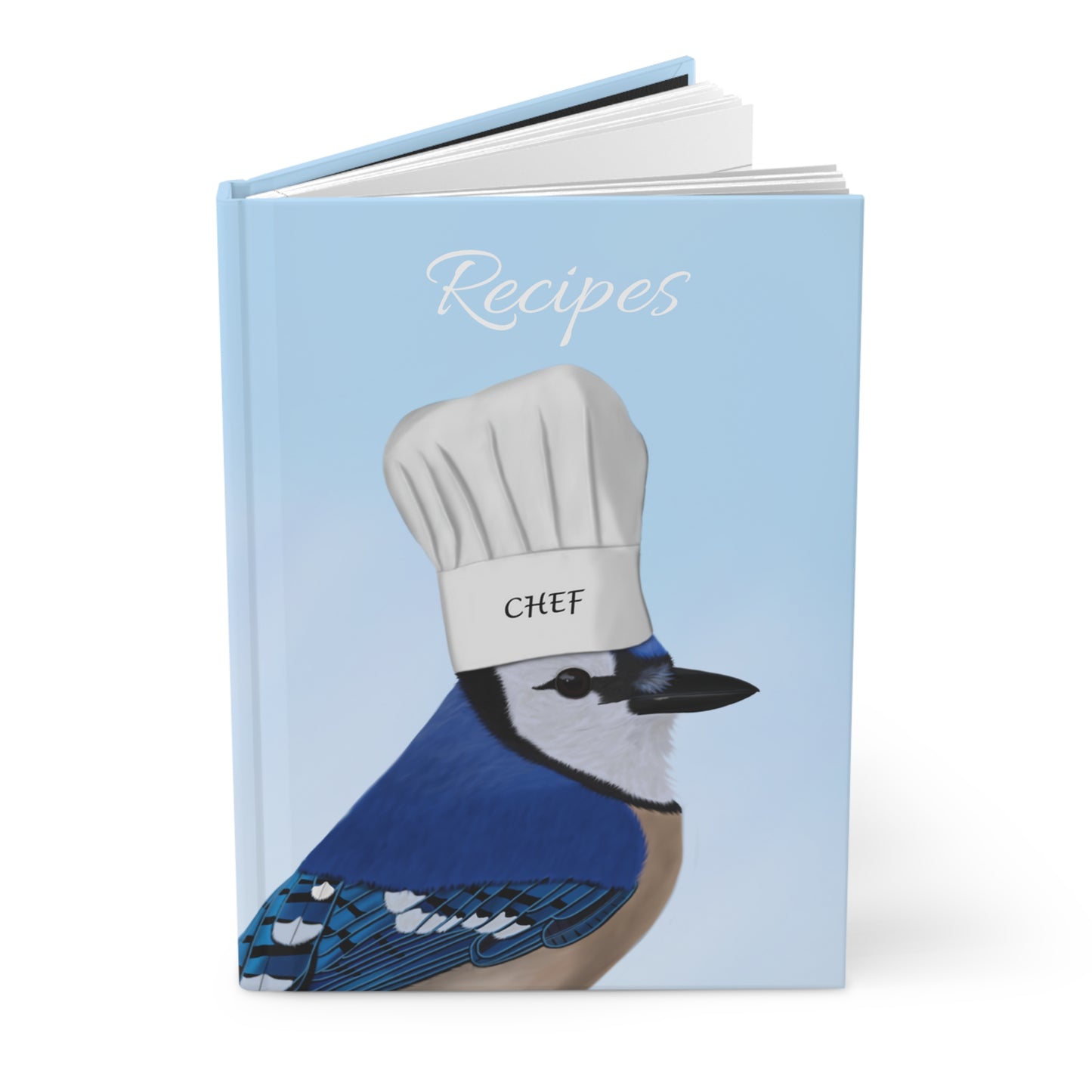 Blue Jay Bird Hardcover Journal for Recipes 150 Pages A5 Bird Lovers & Bird Watchers
