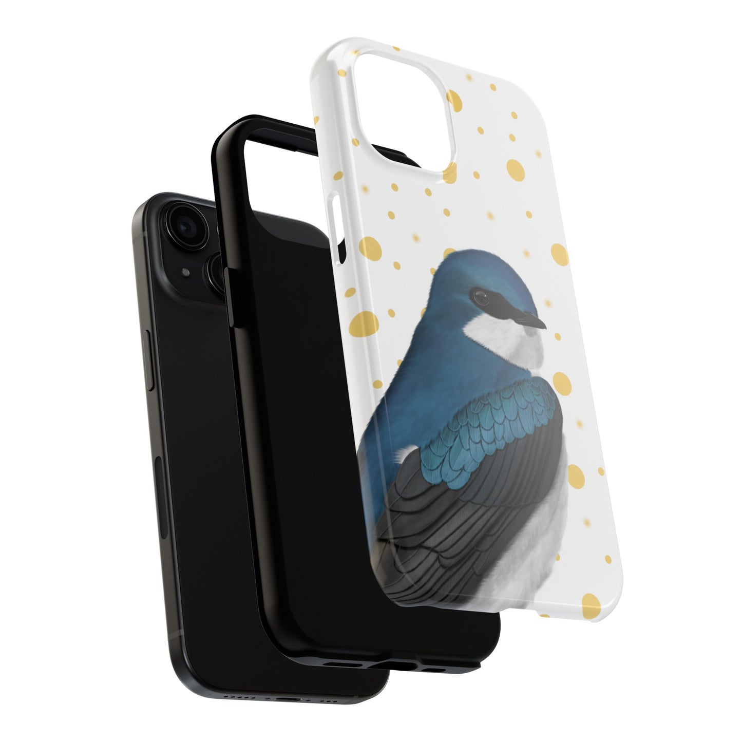 Tree Swallow Bird Art Tough Phone Case White