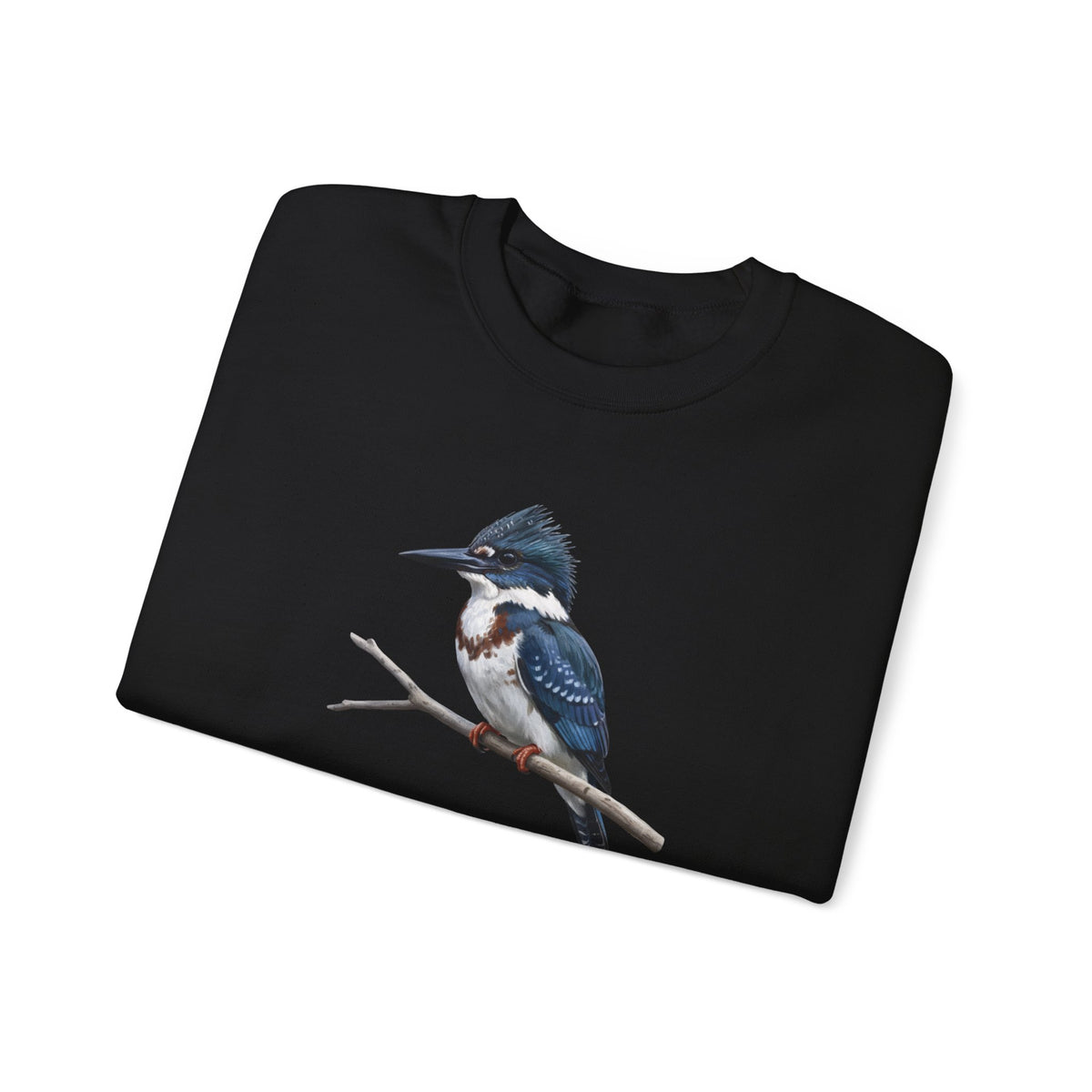 Belted Kingfisher Sweatshirt | Bird Watcher Crewneck Unisex Songbird Gift for Lovers – Animal Lover