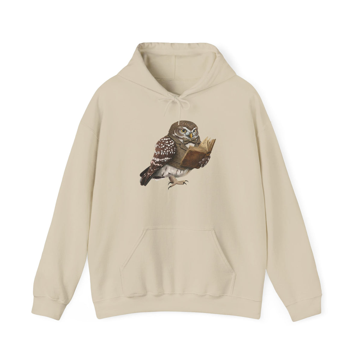 Sweat à Capuche "Hibou Bibliothécaire" - Style Dark Academia | Cadeau pour Lecteurs