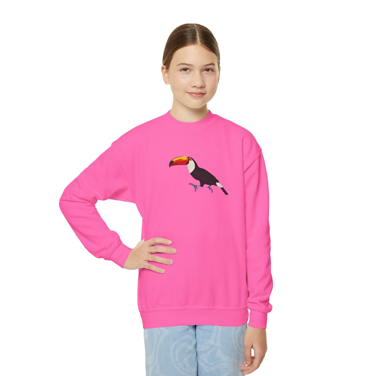 Toucan Bird Birdwatching Youth Crewneck Sweatshirt