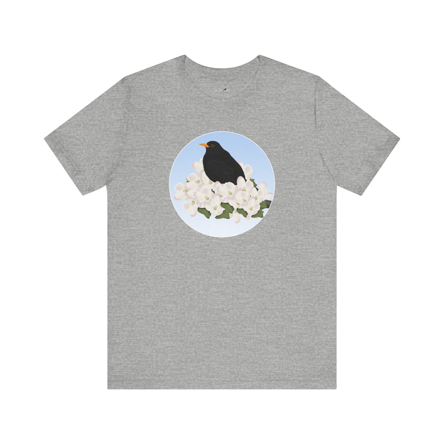 Blackbird and Spring Apple Blossoms Bird T-Shirt