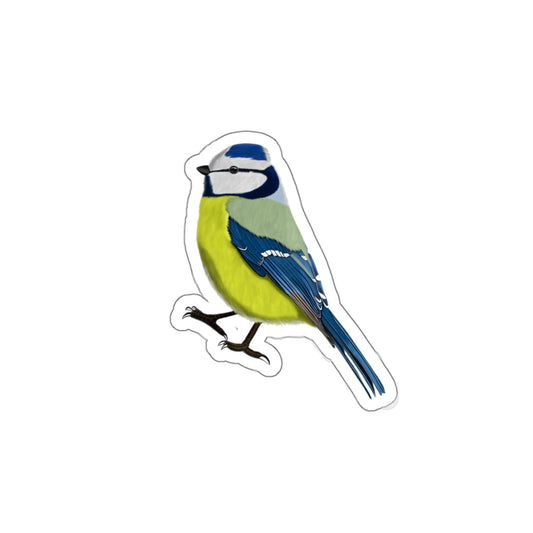 Blue Titmouse Bird Kiss-Cut Sticker