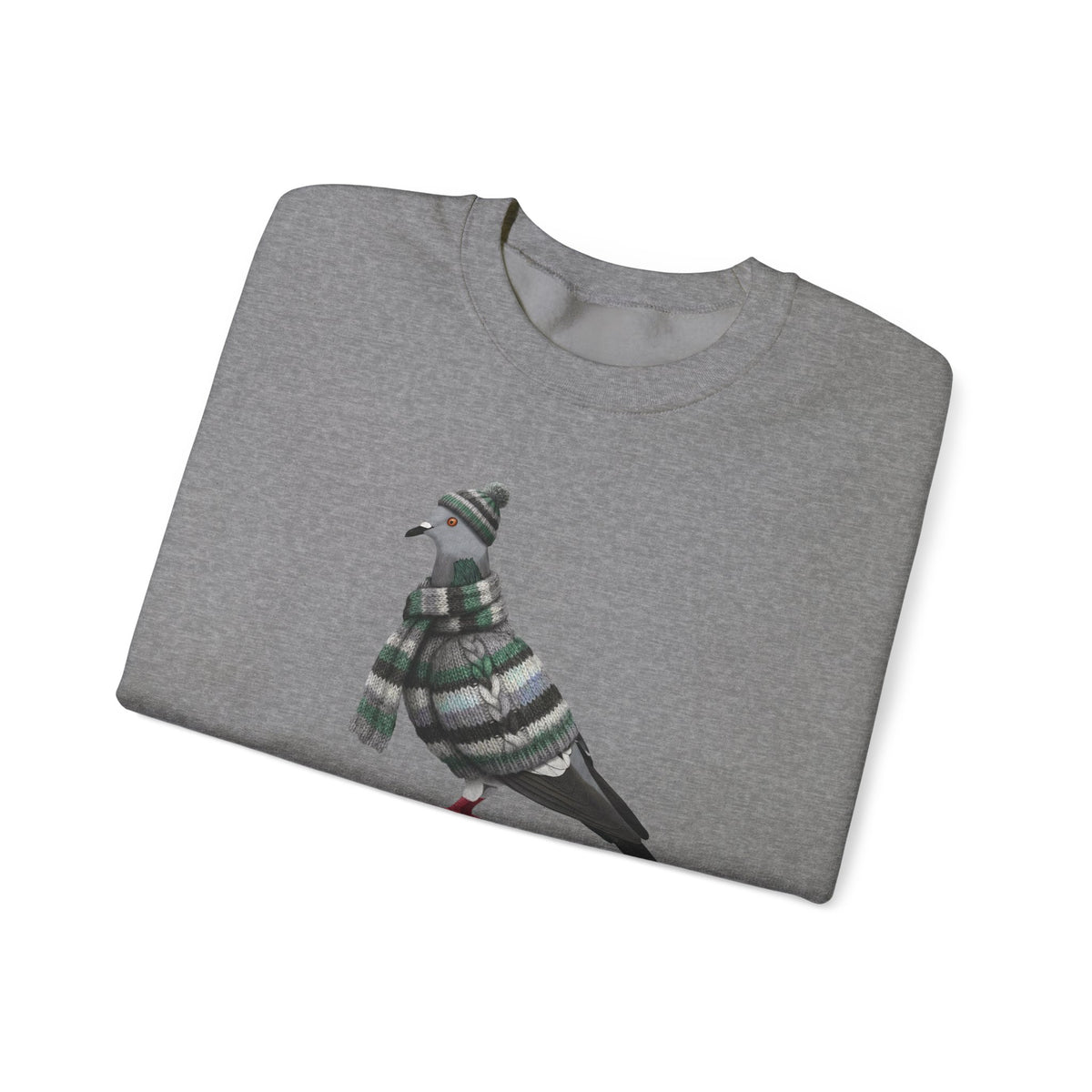 Pigeon Winter Sweatshirt | Bird Watcher Crewneck | Unisex Songbirds Wearing Knit Gift for Bird Lovers