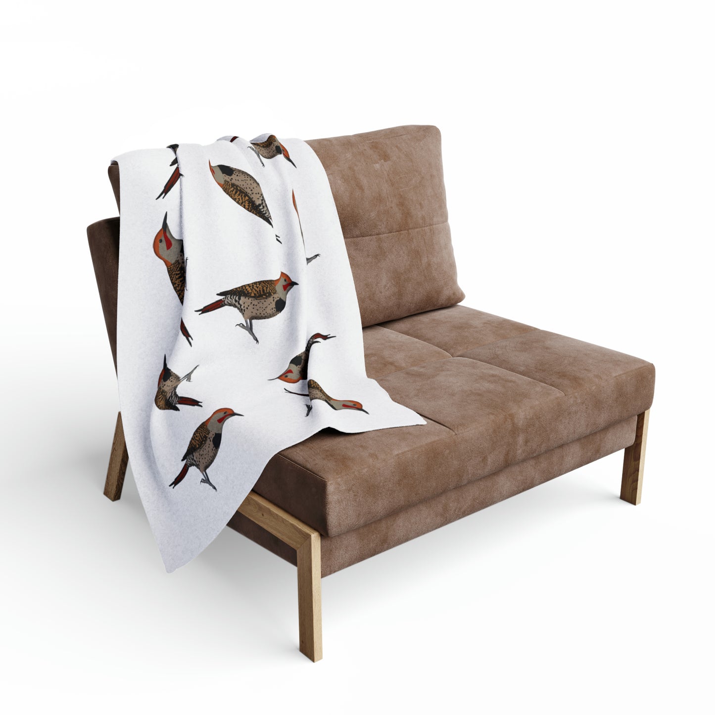 Northern Flicker Bird Arctic Fleece Blanket White