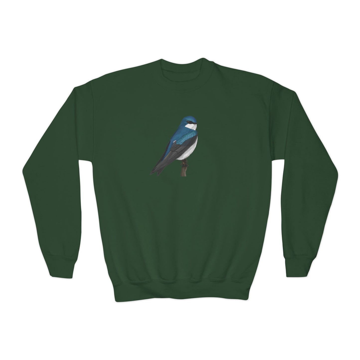 Tree Swallow Bird Birdwatching Youth Crewneck Sweatshirt – Casual Kids Clothing, Sweatshirts