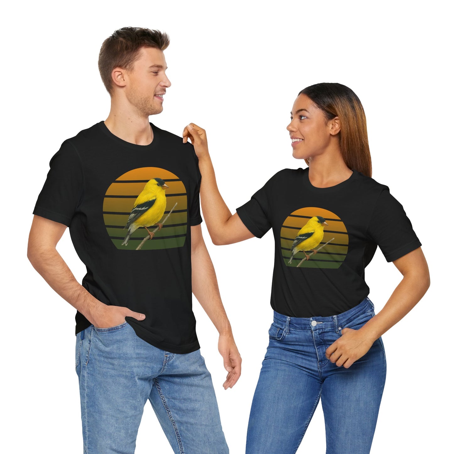 American Goldfinch T-Shirt | Unisex Retail Fit Bird Lover Tee | Wildlife Birder Gift