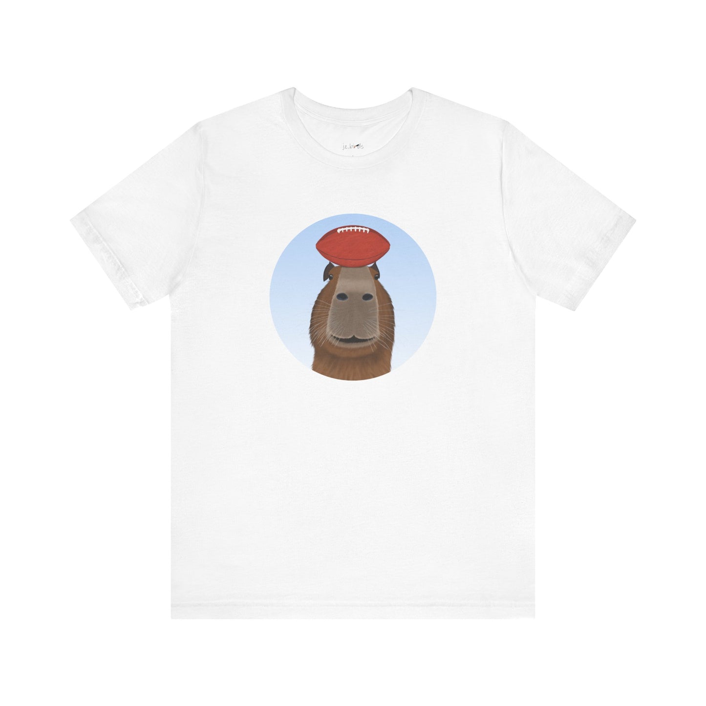 Capybara with Football Funny T-Shirt