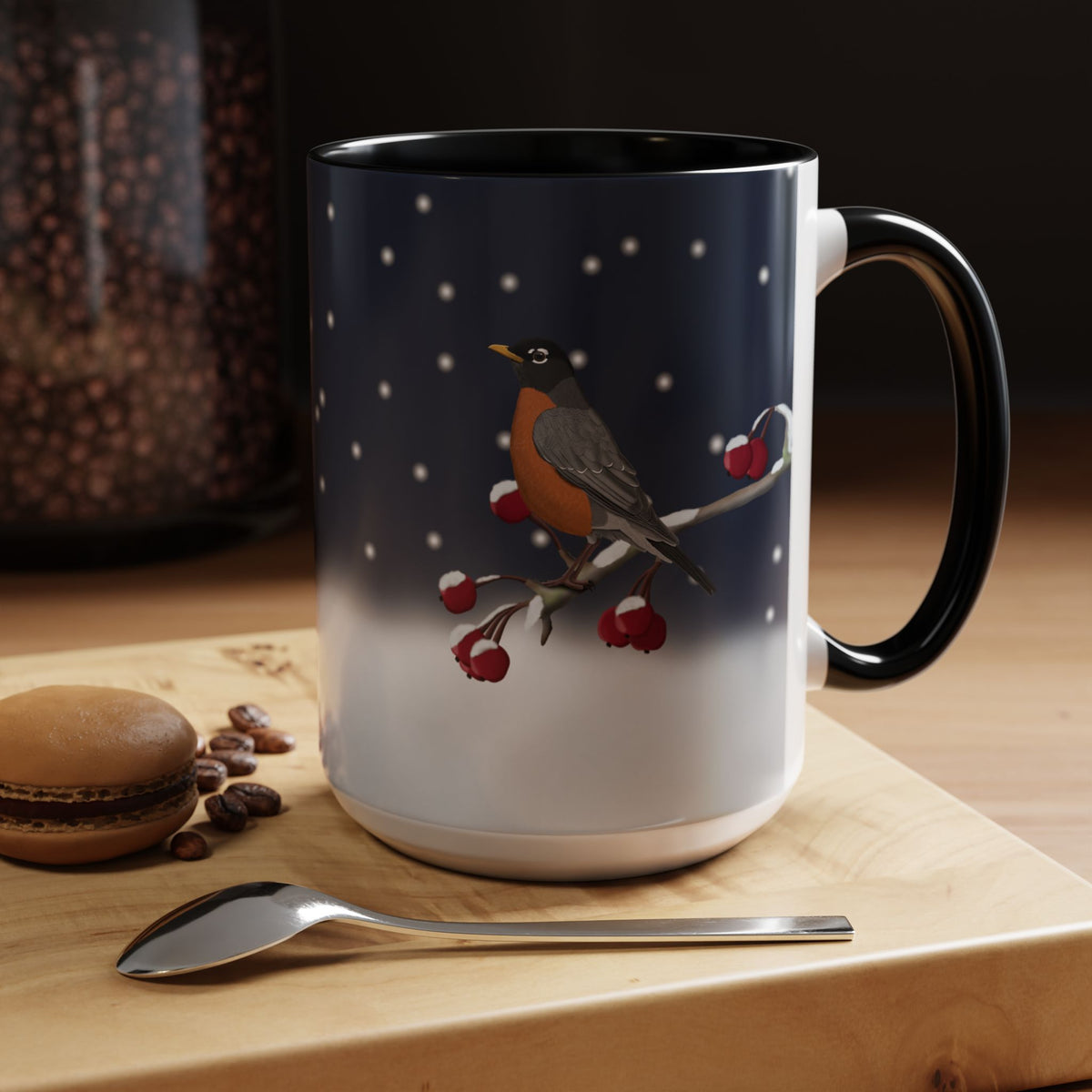 アメリカンロビンバードコーヒーマグ | 鳥好きの方への陶器製クリスマスギフト