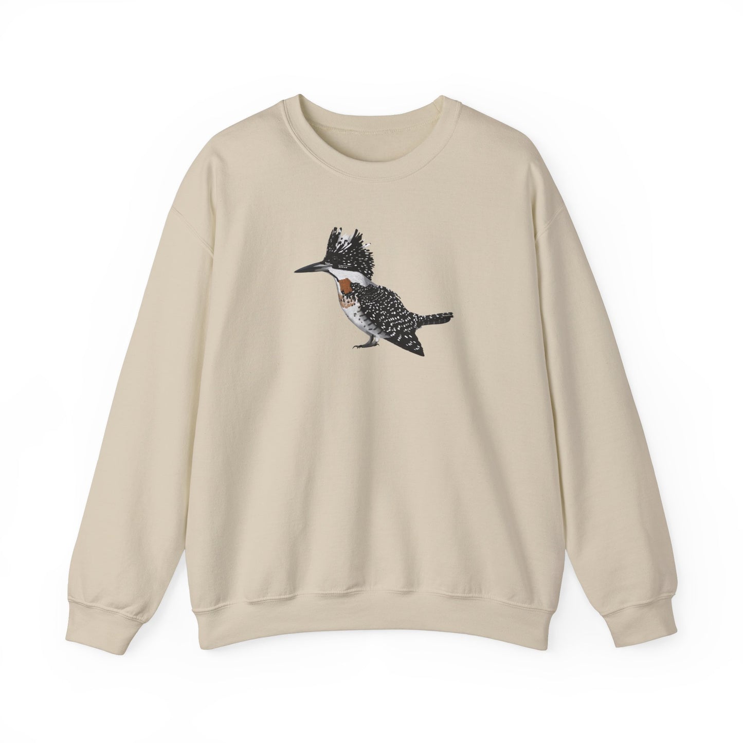Crested Kingfisher Bird Watcher Biologist Crewneck Sweatshirt