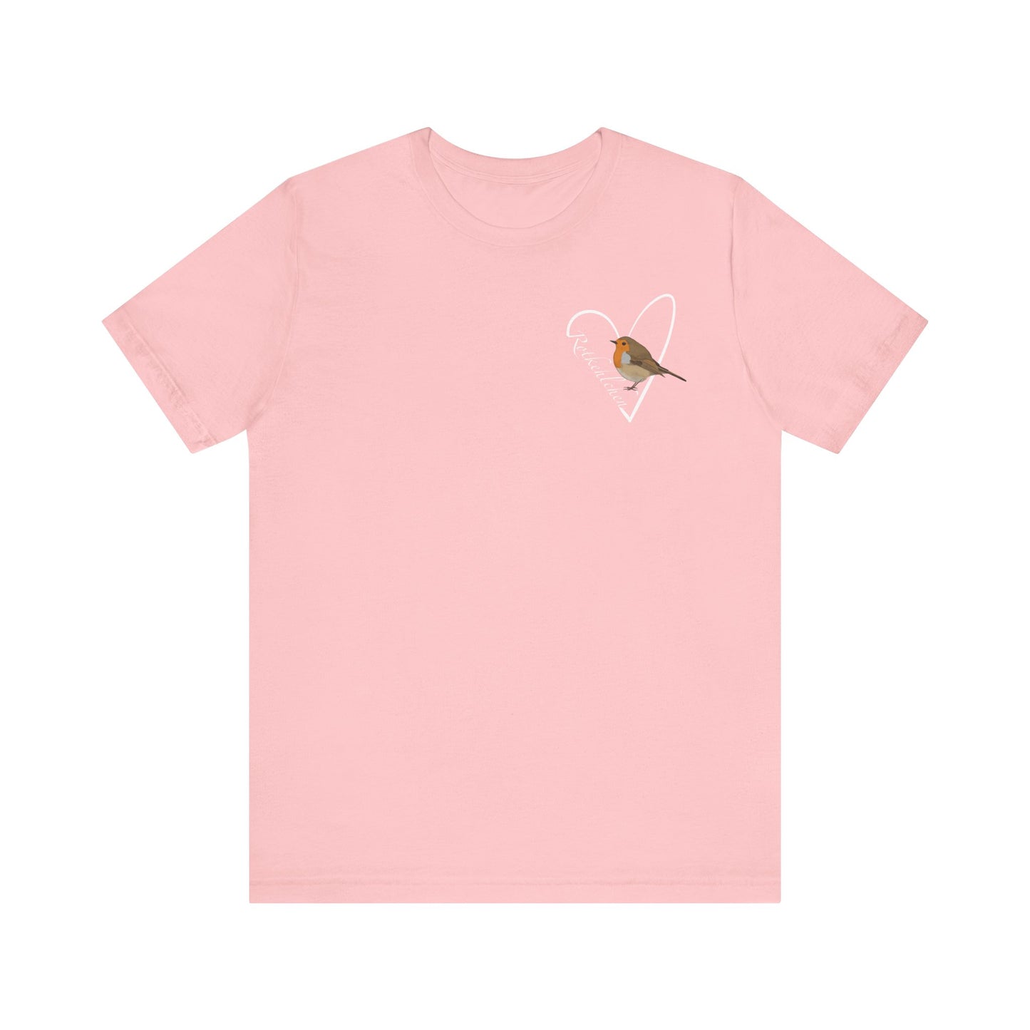 Rotkehlchen Vogel Singvogel T-Shirt mit Herz für Vogelfreunde