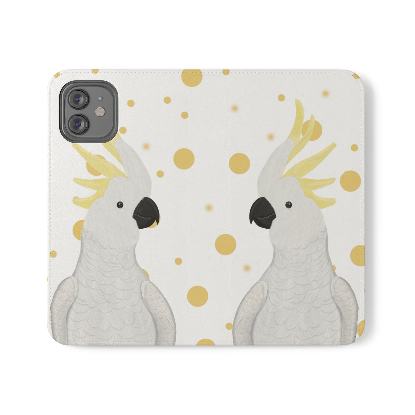 Cockatoo Bird Art Phone Flip Case