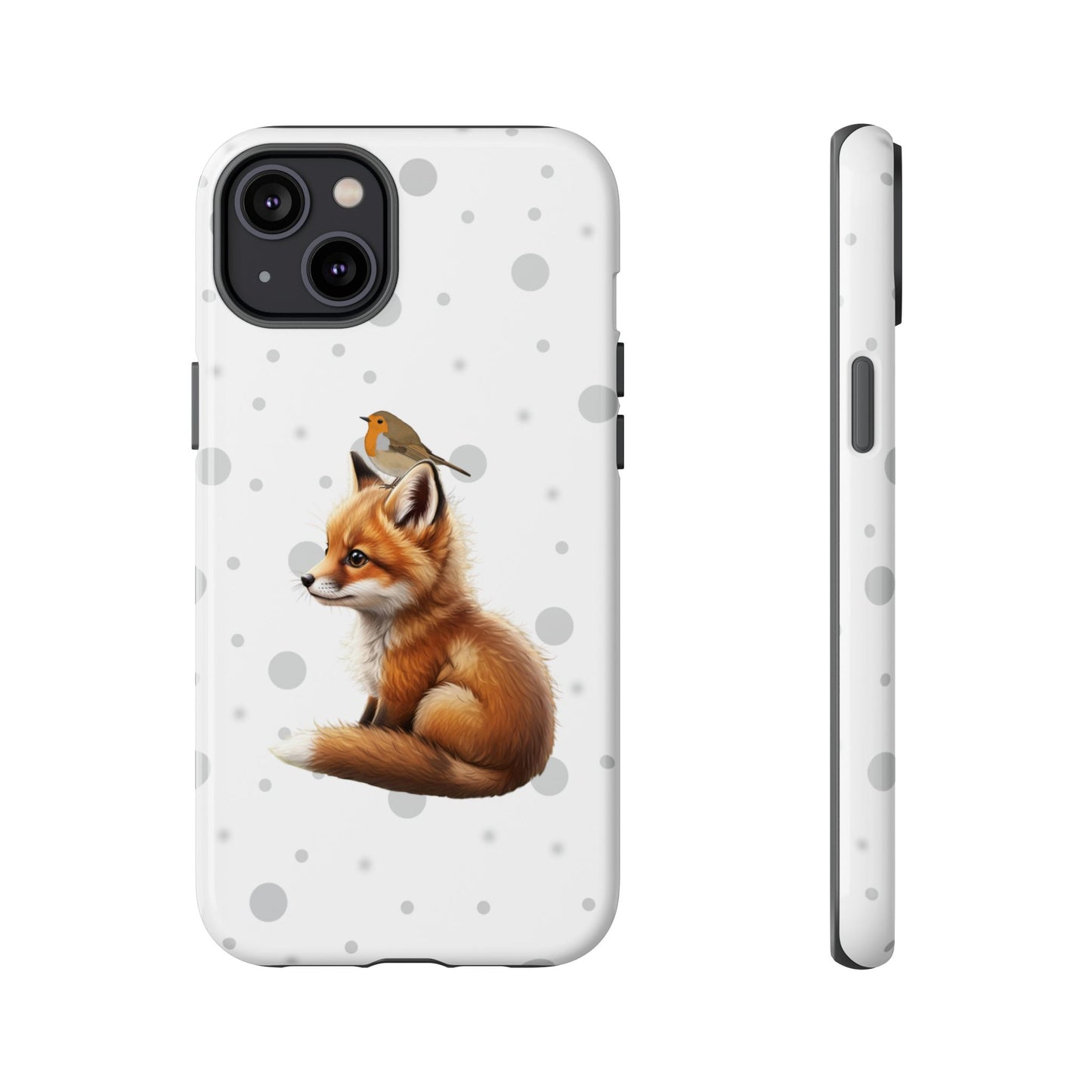 Rotkehlchen mit Fuchs iPhone & Google Pixel Tiermotiv Handyhülle - Tierisch guter Schutz